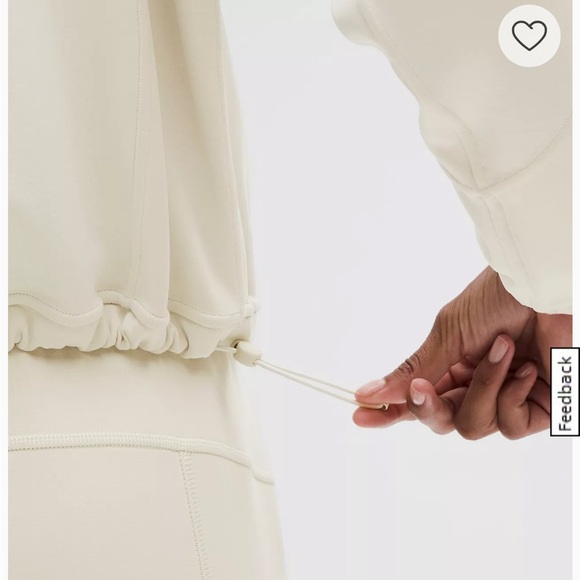 Lululemon Brushed Softstreme Half Zip in Bone - Picture 5 of 5